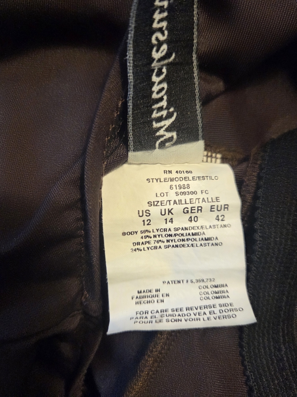 Miraclesuit Swimsuit Slimming Wrap Style Brown Size 12 - Picture 7 of 7